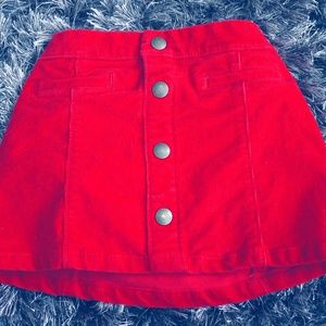 Old Navy red corduroy skirt